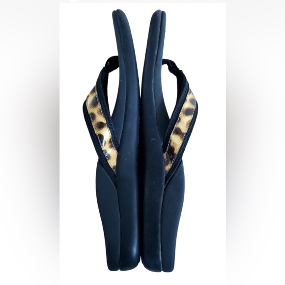 Vionic Tide II Sz 10 Leopard Cheetah Print Sandals Flip Flop Patent Leather VGUC - Picture 6 of 11